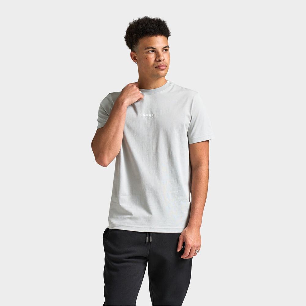 Sonneti London Essential T-Shirt Light Grey Stone Men’s Small EUC